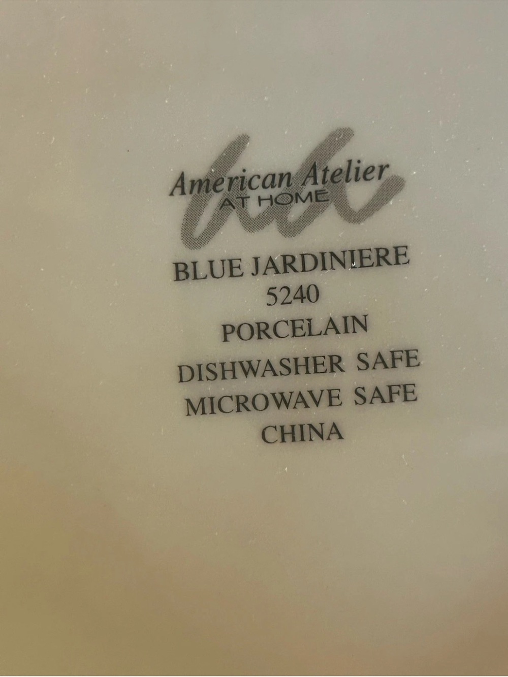 4 American Atelier At Home Blue Jardiniere Dessert Plates 5240 In Box - Picture 9 of 9